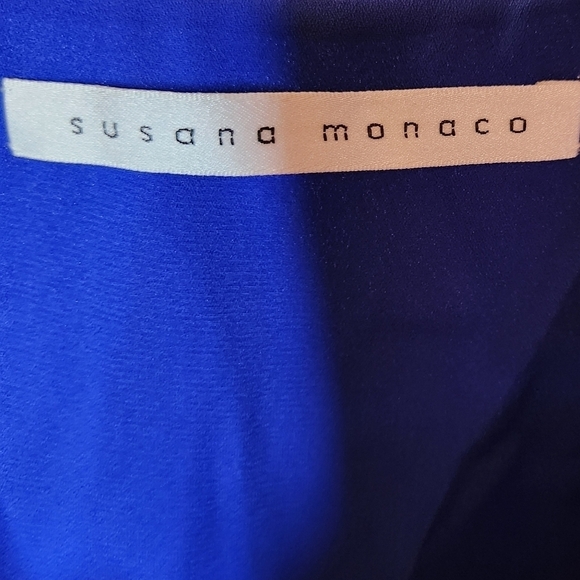 Revolve Susana Monaco NWT Cobalt Blue Mini Cocktail Slip Dress Sequins Sz Small - Picture 5 of 8